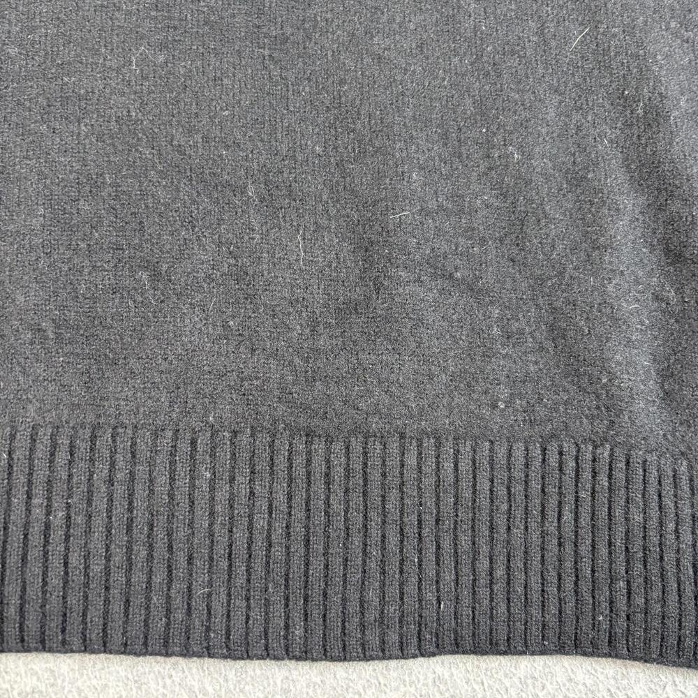 Athleta Merino Wool Cashmere Sweater Women Small Black Alpine Hooded Crop Soft - Picture 6 of 9